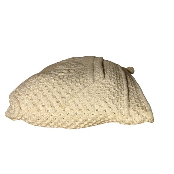 Macrame Crochet Woven Bag Purse Clutch Wristlet Handbag Vintage Bohemian Hippie - Picture 9 of 10